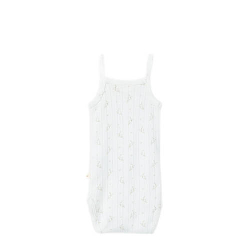 LIL' ATELIER BABY romper NBFRACHELLO wit Meisjes Katoen Vierkante hals 62