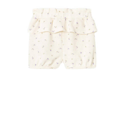 name it BABY gebloemde casual short NBFJOLIA offwhite lila Korte broek Meisjes Katoen 62