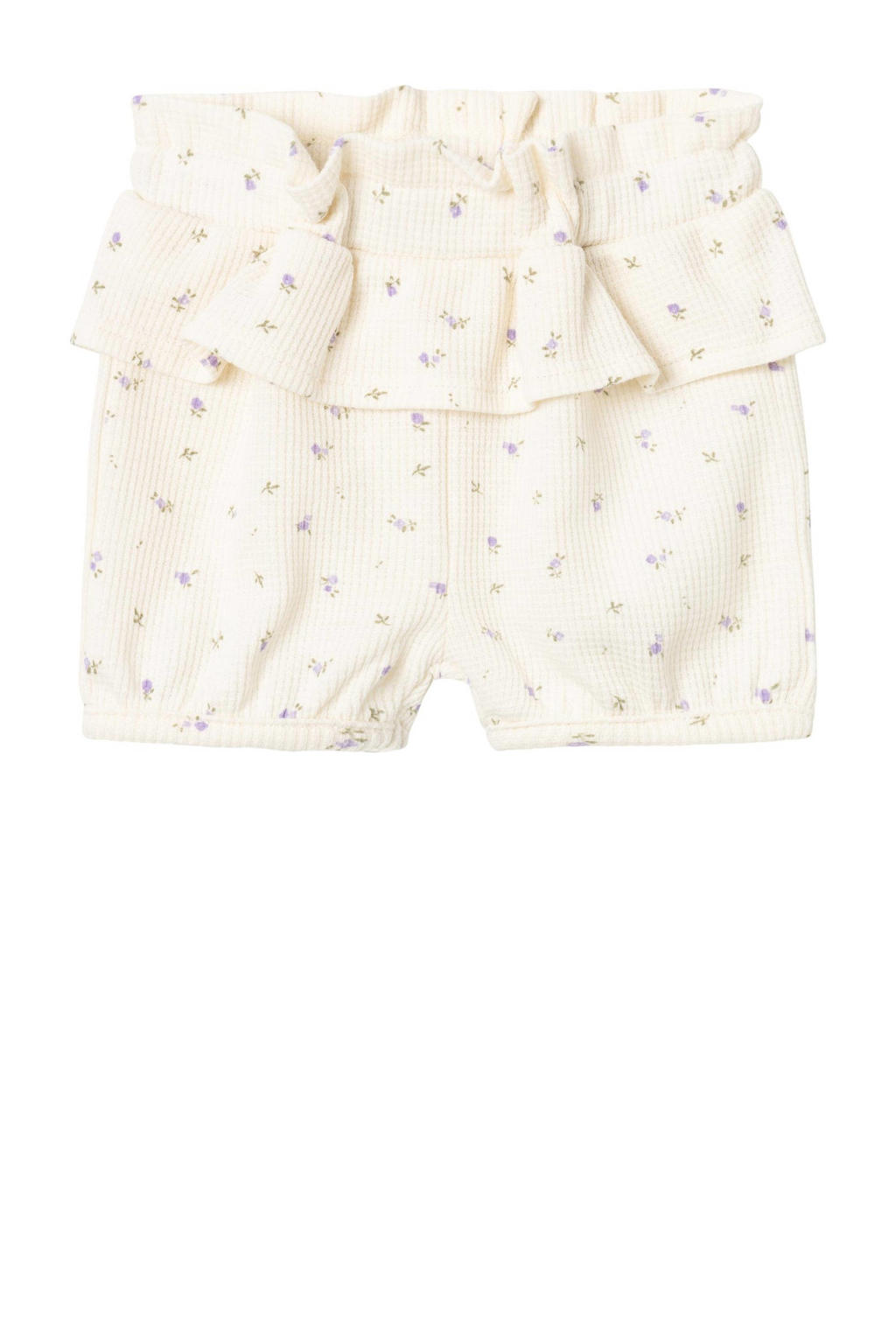 NAME IT BABY baby gebloemde casual short NBFJOLIA offwhite/lila