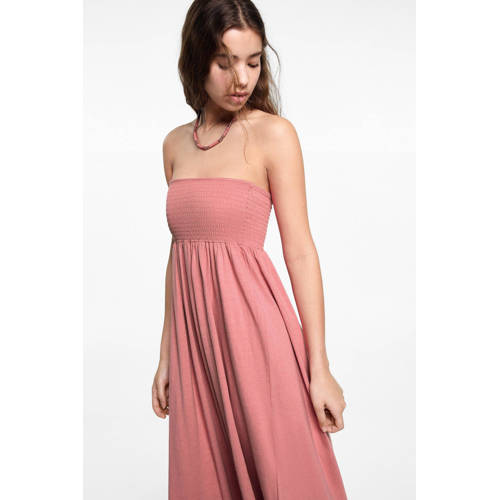 Mango Kids off shoulder maxi jurk middenrood Effen 172(L)