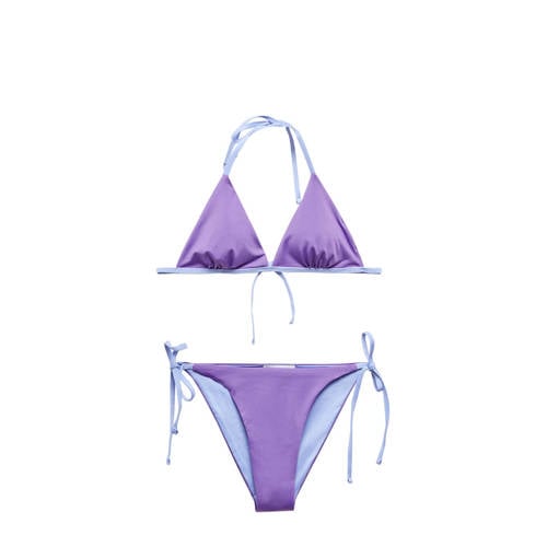 Mango Kids triangel bikini paars Meisjes Polyester Effen - 164(S)