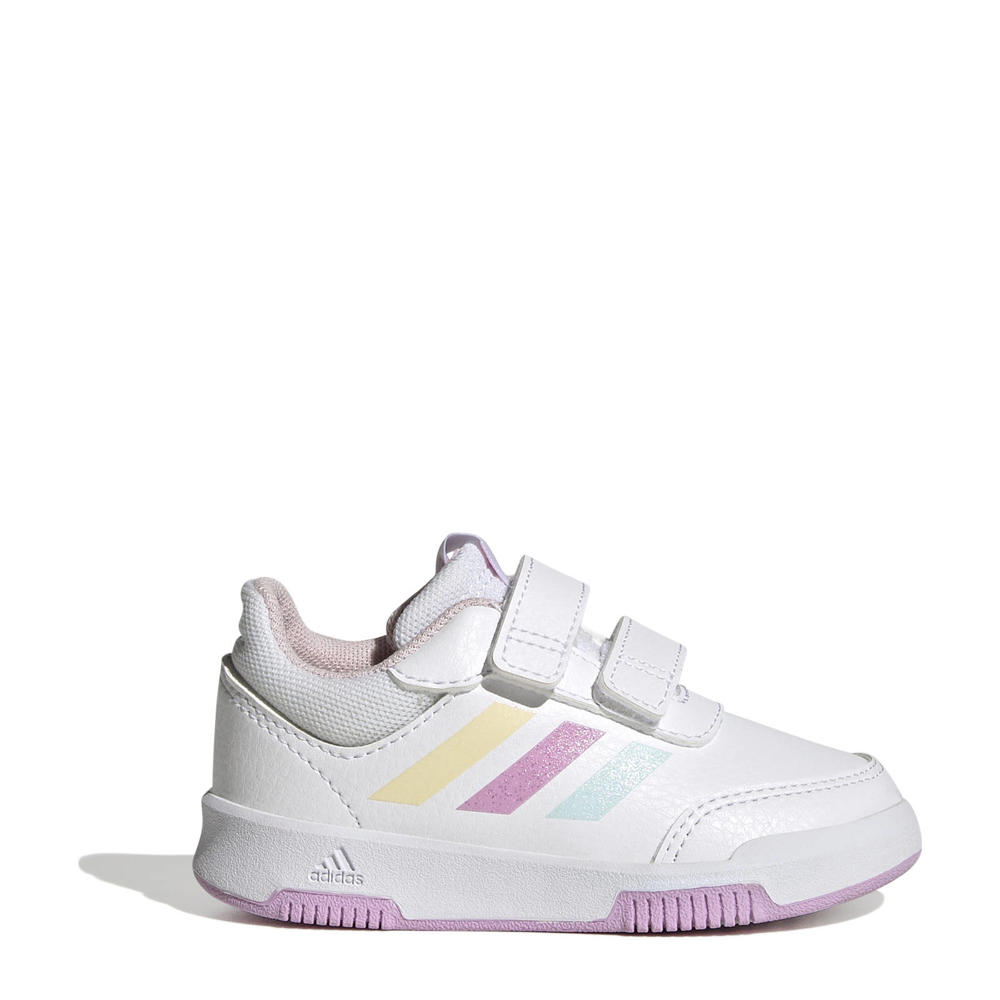 Wit, lichtblauw en lilakleurige jongens en meisjes adidas Sportswear Tensaur 2.0 sneakers van imitatieleer/voering: mesh/voetbed: eva met klittenband
