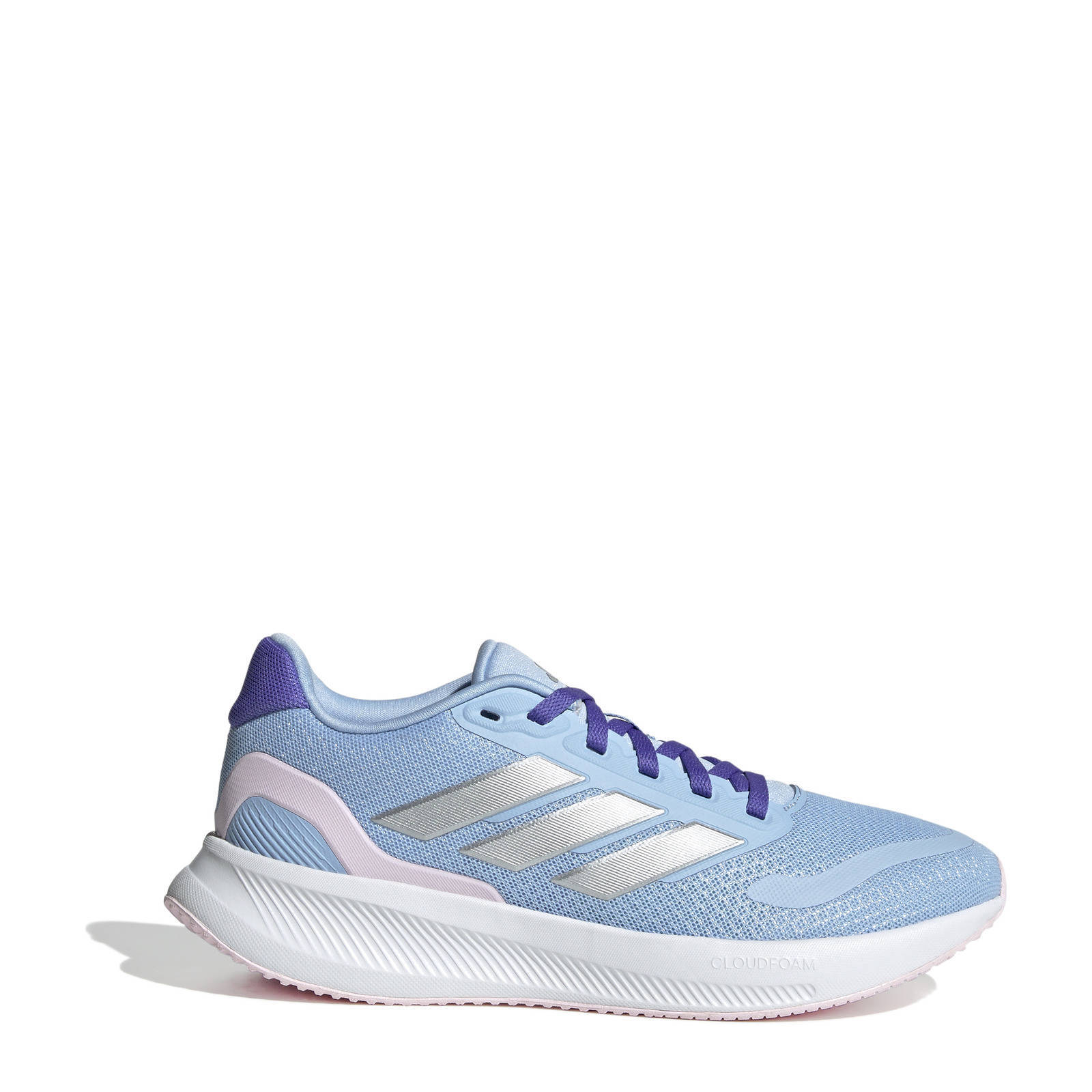 adidas Sportswear Runfalcon 5 sneakers lichtblauw zilver metallic kleertjes