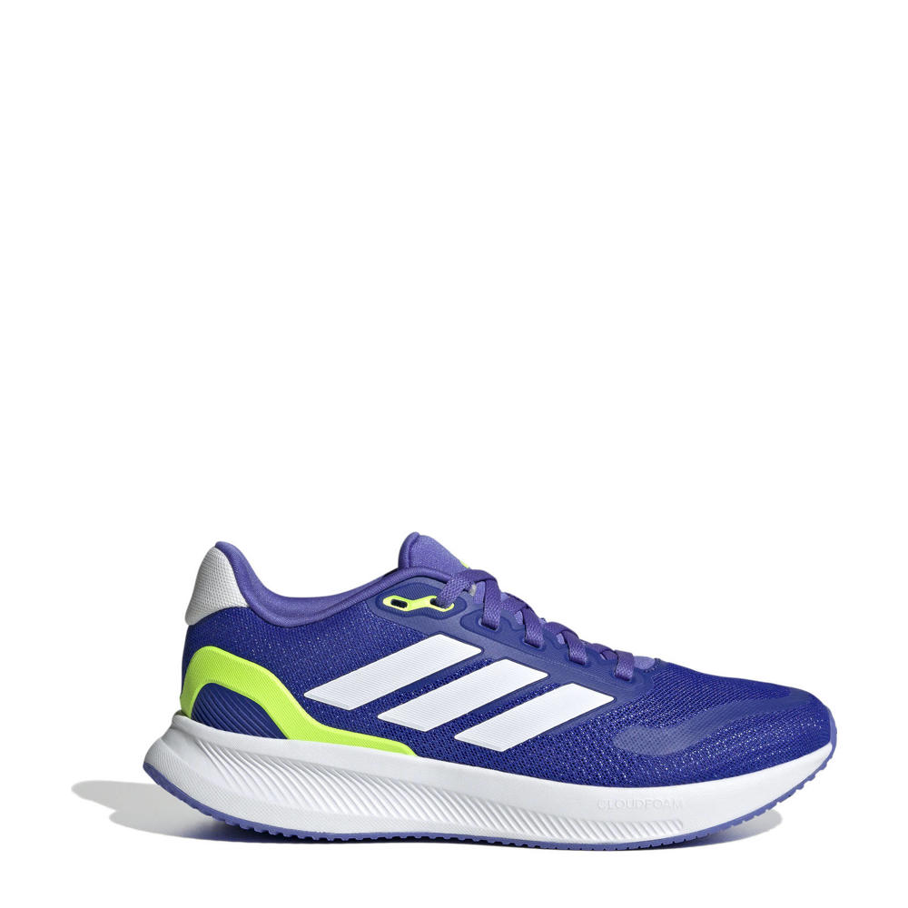 Kobaltblauwe jongens en meisjes adidas Sportswear Runfalcon 5 sportschoenen van mesh-pu/voering: mesh/voetbed: eva met veters