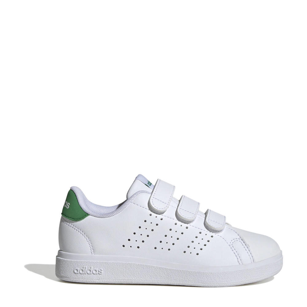 Beige, ecru en zwarte jongens en meisjes adidas Sportswear Advantage Base 2.0 sneakers van kunstof met klittenband