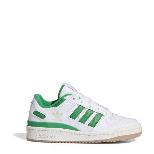 adidas Originals Forum Low sneakers wit/groen/ecru Jongens/Meisjes Leer - 36