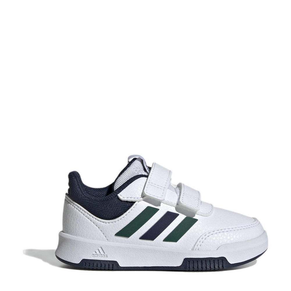 Wit, donkerblauw en groene jongens en meisjes adidas Sportswear Tensaur 2.0 sneakers van imitatieleer/voering: mesh/voetbed: eva met klittenband