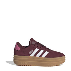VL Court Bold suède sneakers donkerrood/wit