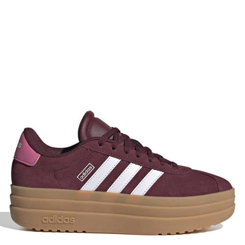 adidas Sportswear VL Court Bold suède sneakers donkerrood/wit Jongens/Meisjes Suede - maat 40 afbeelding