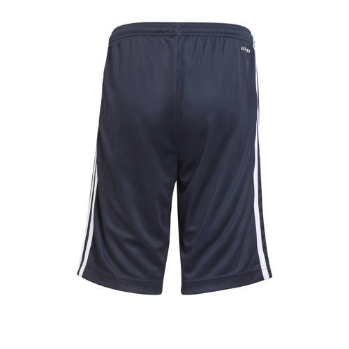 Adidas Sportswear regular fit casual short met logo donkerblauw wit Korte broek Jongens Polyester 164