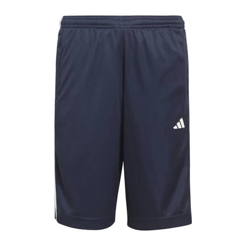 adidas Sportswear regular fit casual short met logo donkerblauw/wit Korte broek Jongens Polyester - 128