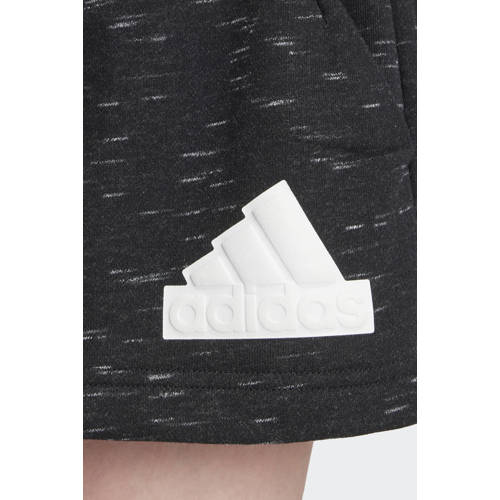Adidas Sportswear regular fit sweatshort zwart melange wit Korte broek 152
