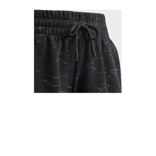Adidas Sportswear regular fit sweatshort zwart melange wit Korte broek 152