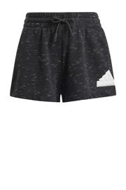 thumbnail: Zwart en witte meisjes adidas Sportswear regular fit sweatshort melange met elastische tailleband met koord en effen