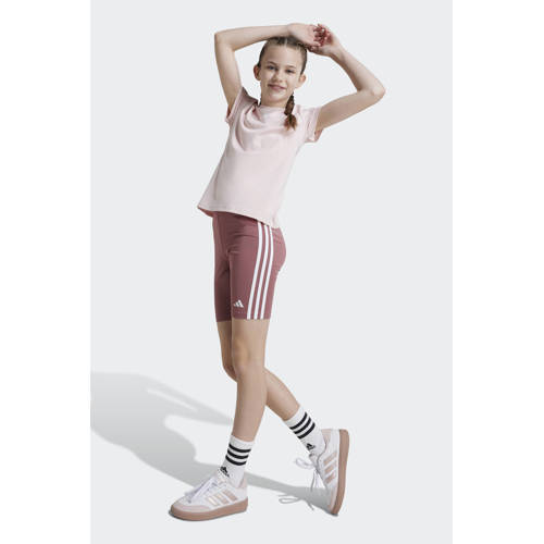 Adidas Sportswear Junior sport T-shirt + short roze Sportset Polyester Ronde hals 164