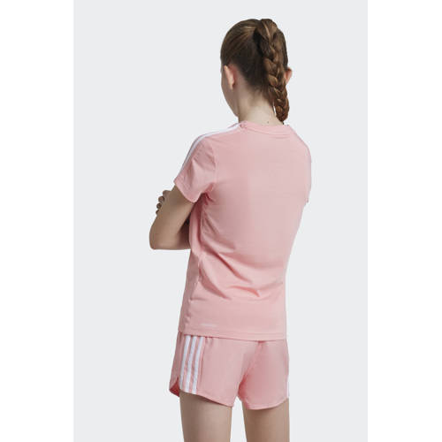 Adidas Sportswear sportshirt lichtroze Sport t-shirt Jongens Meisjes Polyester Ronde hals 170