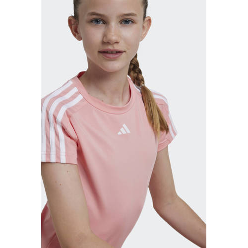 Adidas Sportswear sportshirt lichtroze Sport t-shirt Jongens Meisjes Polyester Ronde hals 170