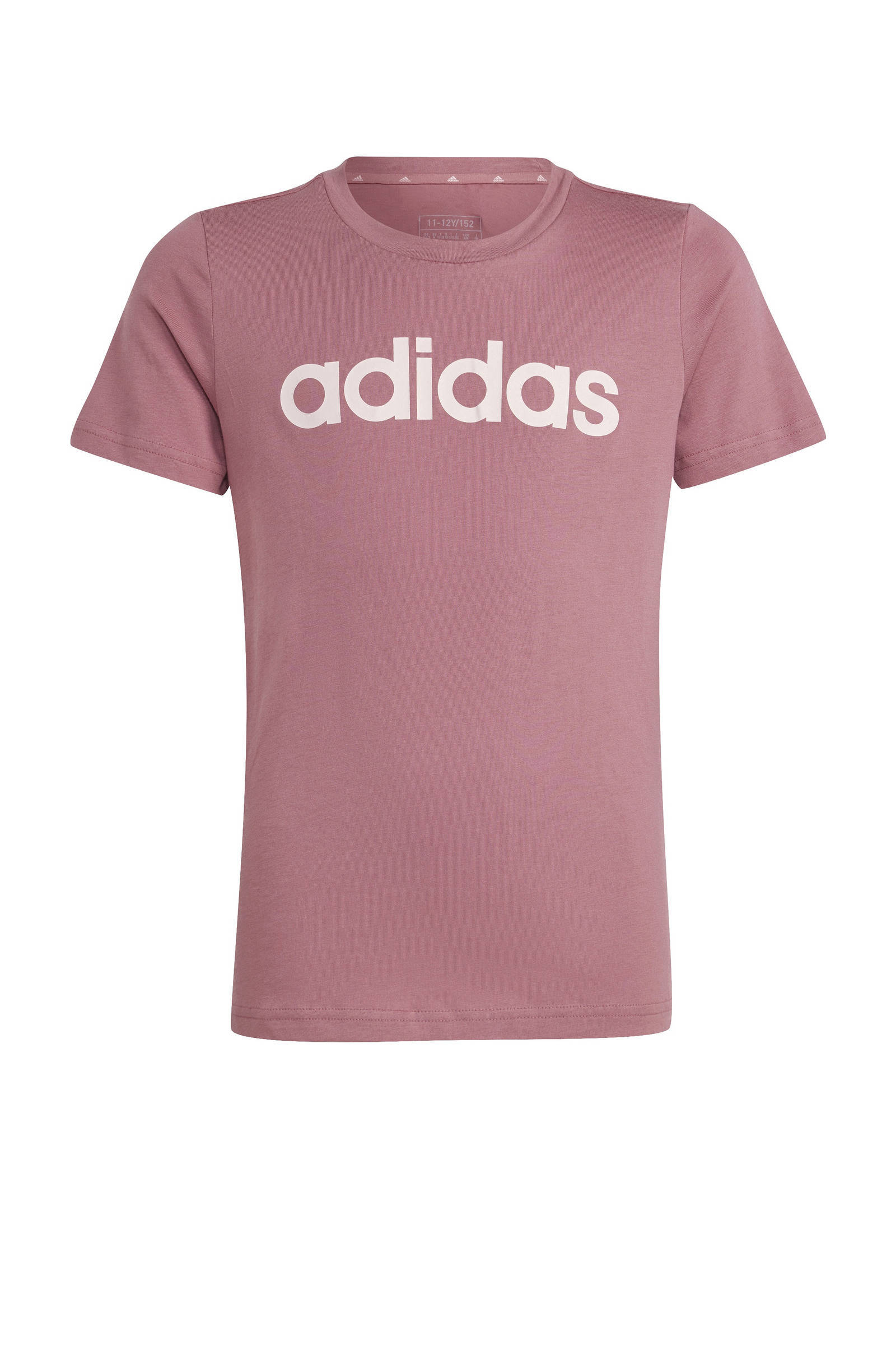 adidas Sportswear T shirt met logo oudroze wit kleertjes