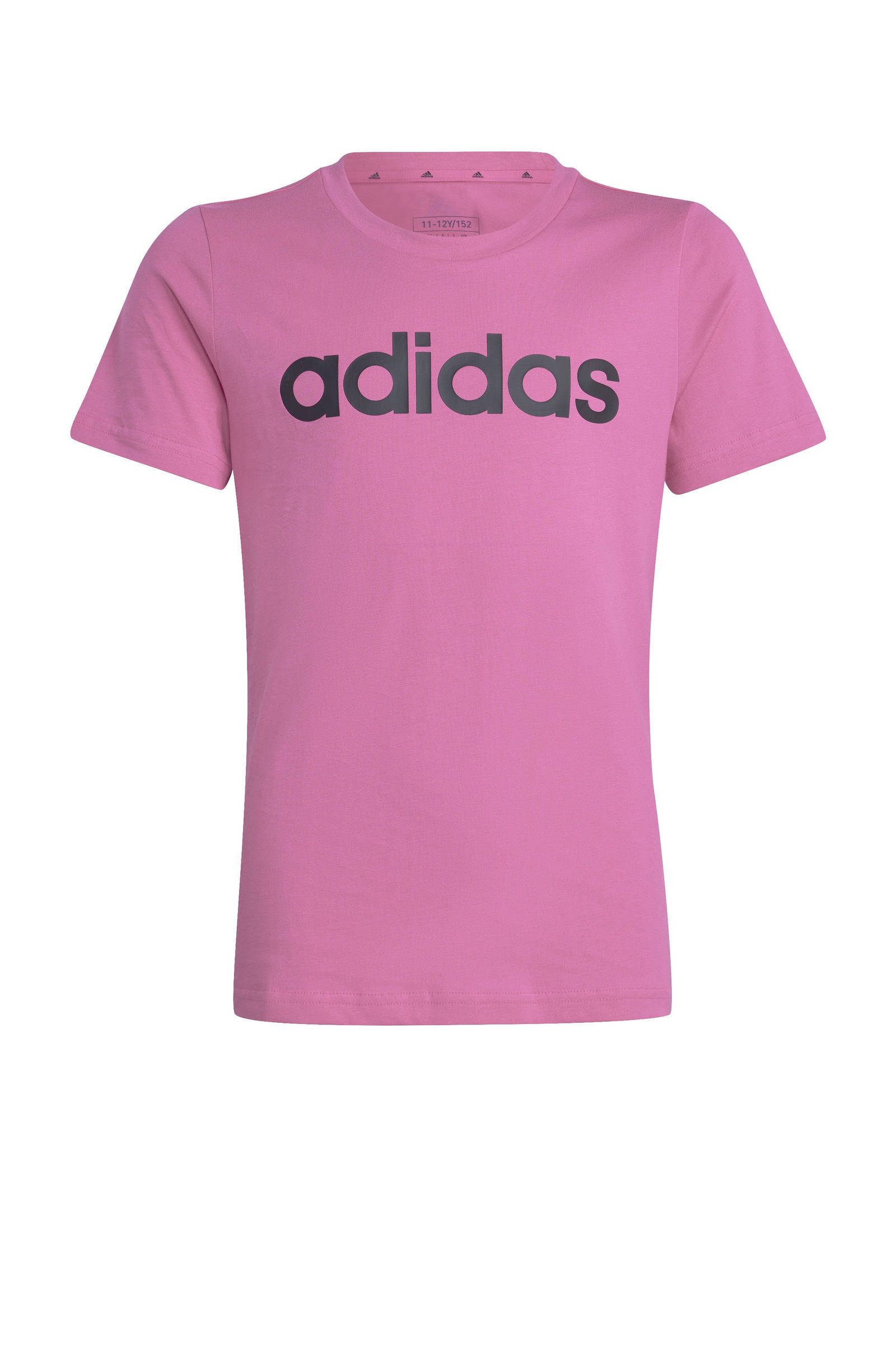 adidas Sportswear T shirt met logo roze wit kleertjes