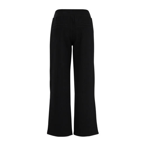 WE Fashion straight fit legging zwart Meisjes Polyester-katoen Effen 152
