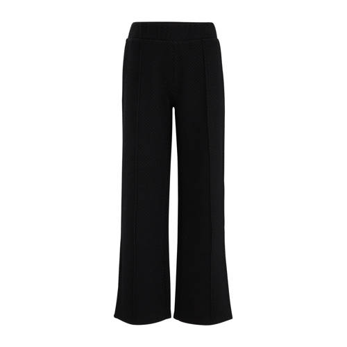 WE Fashion straight fit legging zwart Meisjes Polyester-katoen Effen - 134