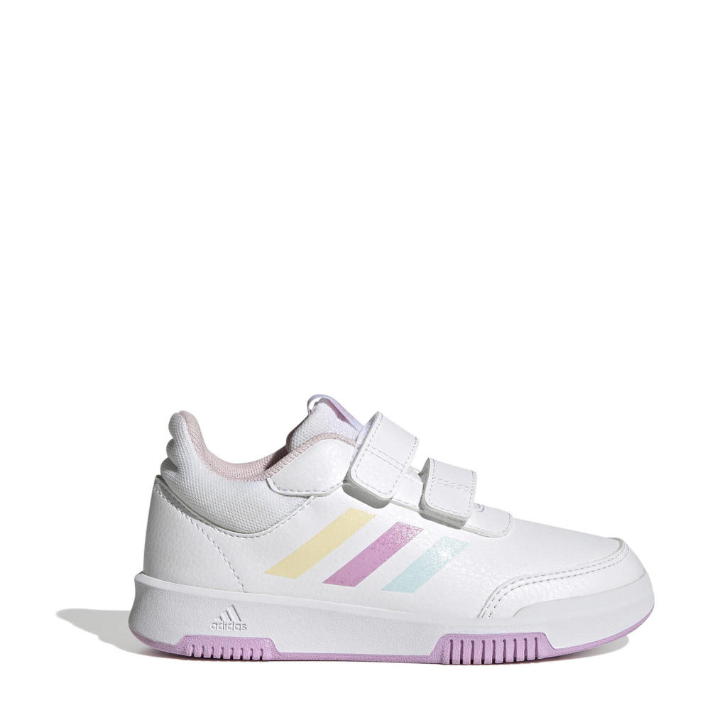 Wit, lichtblauw en lilakleurige jongens en meisjes adidas Sportswear Tensaur 2.0 sneakers van imitatieleer/voering: mesh/voetbed: eva met klittenband