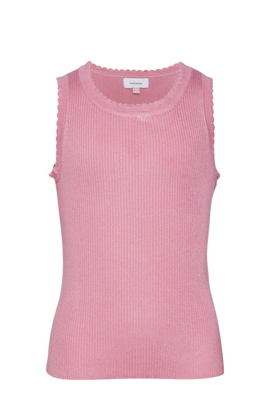 VERO MODA GIRL ribgebreide top VMFIJI roze