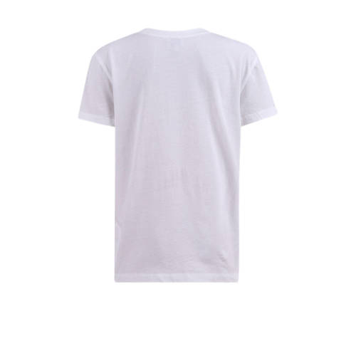 Shoeby T-shirt met printopdruk wit Meisjes Katoen Ronde hals Printopdruk 110 116