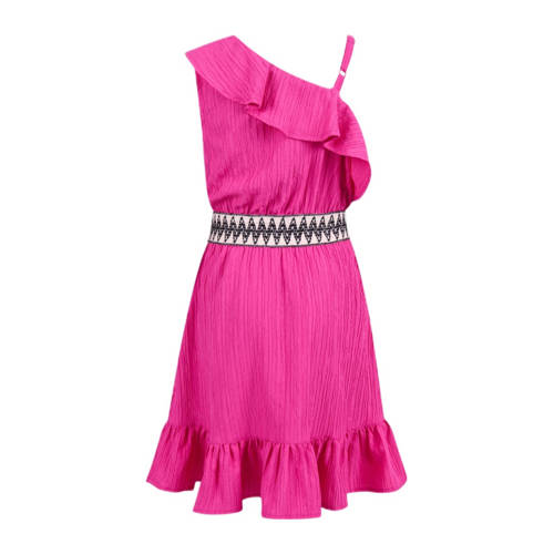 Shoeby jurk roze Meisjes Polyester One shoulder Effen 122 128