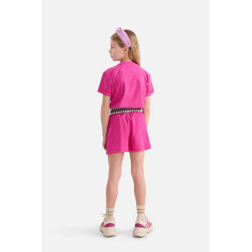 Shoeby high waist wide leg casual short roze Korte broek Meisjes Polyester 110 116