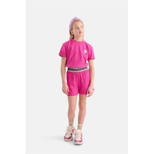 Shoeby high waist wide leg casual short roze Korte broek Meisjes Polyester 110 116