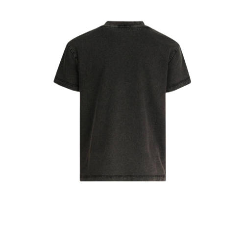 Shoeby T-shirt met printopdruk donkergrijs Meisjes Katoen Ronde hals Printopdruk 110 116