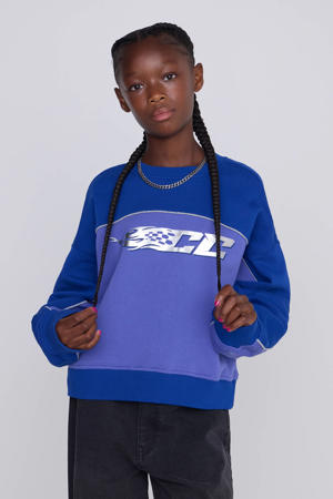 Colourblock Sweater Nova met CC Racing Print