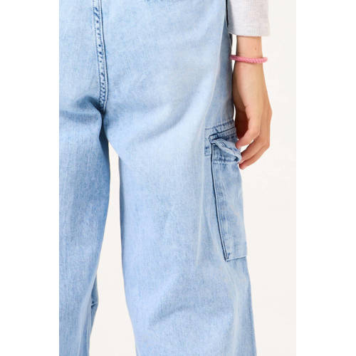 Garcia baby high waist loose fit jeans bleached Blauw Meisjes Denim 146