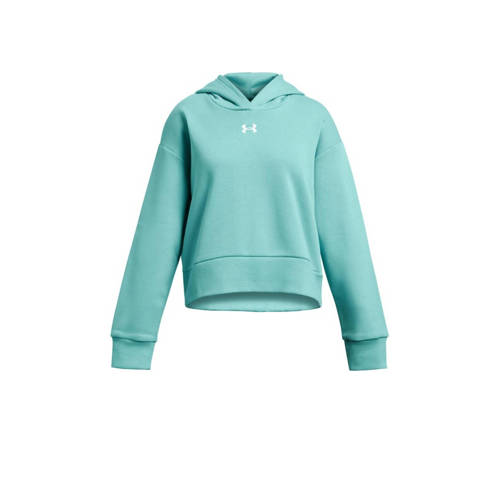 Under Armour hoodie Rival Fleece turquoise Sweater Blauw Katoen Capuchon