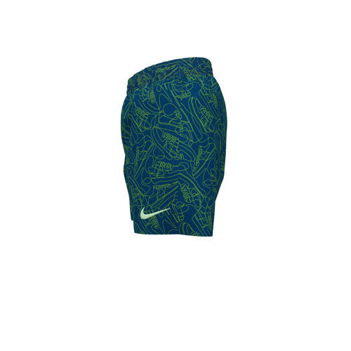 Nike zwemshort Sneakers petrol Blauw Jongens Polyester All over print 164
