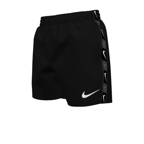 Nike zwemshort Logo Tape Lap zwart Jongens Polyester Effen