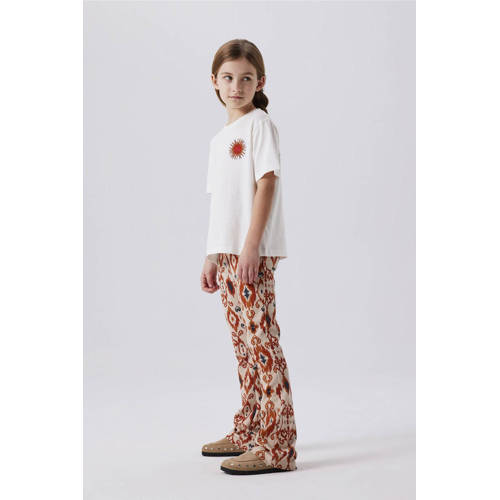 Name it KIDS top NKFDIDYA met backprint offwhite Wit Meisjes Katoen Ronde hals 134 140