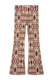 thumbnail: NAME IT KIDS bootcut broek NKFDURIANA met all over print roodbruin/ecru/donkergrijs