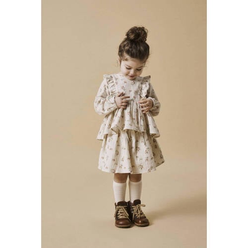 LIL' ATELIER MINI rok met all over print beige roze Meisjes Katoen All over print 122