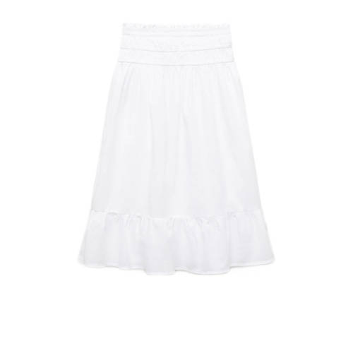 Mango Kids rok wit Meisjes Katoen Effen 152 | Rok van