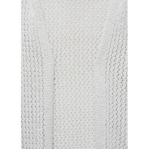 Mango Kids gebreid gilet zilver Meisjes Viscose Ronde hals Effen 152(XXS)