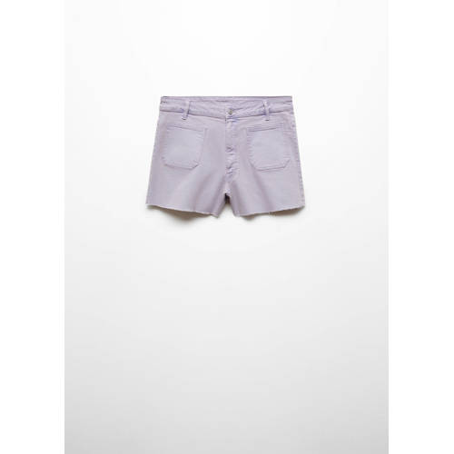 Mango Kids denim short lila Korte broek Paars Effen 158(XS)