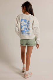 thumbnail: Lichtgroene meisjes America Today short van denim met rits- en knoopsluiting en effen