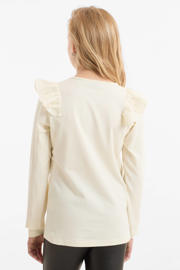 thumbnail: anytime longsleeve met ruffle wit