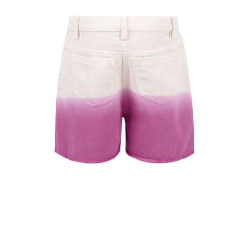 Shoeby dip-dye denim short wit paars Korte broek Meisjes Katoen Dip-dye 158 164