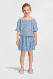 thumbnail: VERO MODA GIRL top met all over print en textuur blauw/wit