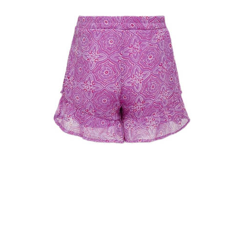 Only KIDS GIRL gebloemde skort KOGLOLA SKORT PTM paars roze Rok Meisjes Polyester 152
