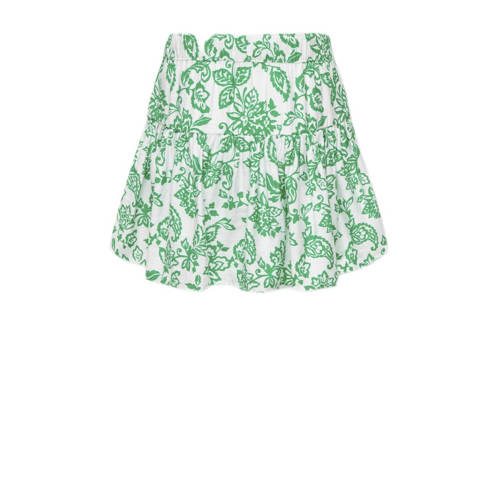 Only KIDS GIRL gebloemde rok KOGKIERA frisgroen wit Meisjes Viscose Bloemen 140