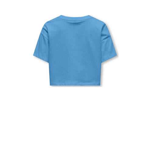 Only KIDS GIRL T-shirt KOGVILLA hemelsblauw Meisjes Katoen Ronde hals Effen 134 140